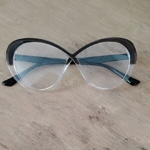 Chic Black and Clear Women's Glasses